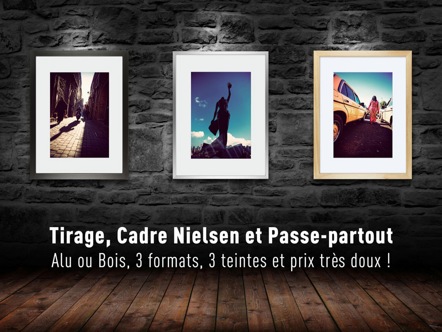 tirage, cadre Nielsen et passe-partout