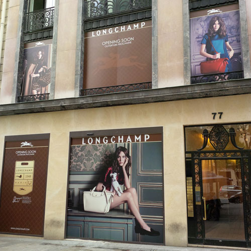 Impressions grand format pour Longchamp