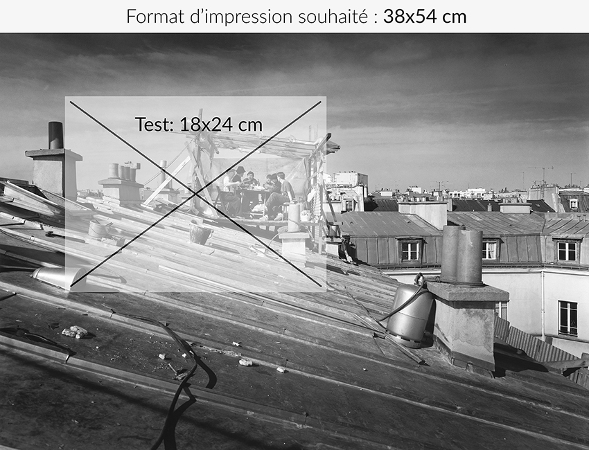 Test à l’échelle du format définitif