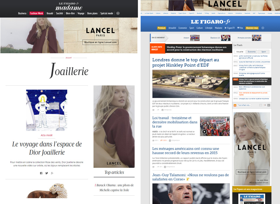 Campagne digitale Lancel pour le sac Max