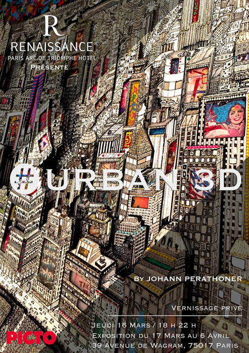 Johann Perathoner expose «Urban 3D» au Renaissance Paris Arc de Triomphe
