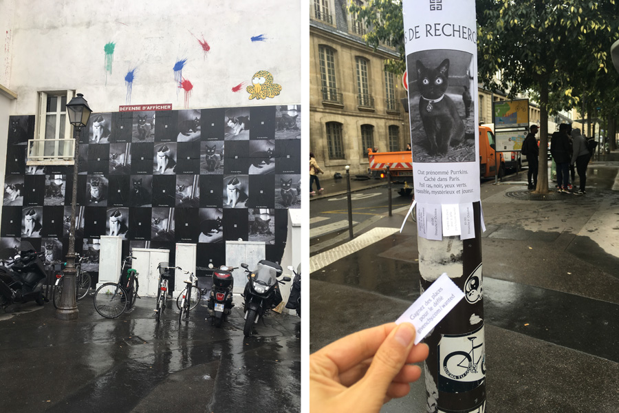 Campagne d'affichage sauvage Givenchy à Paris